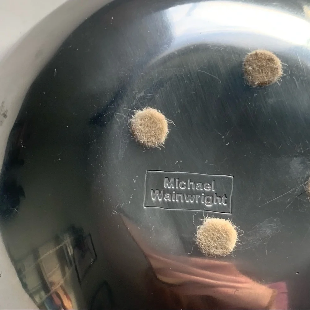 Michael Wainwright Signed 7” COMO Enamel and Aluminum Art Bowl - Picture 11 of 16